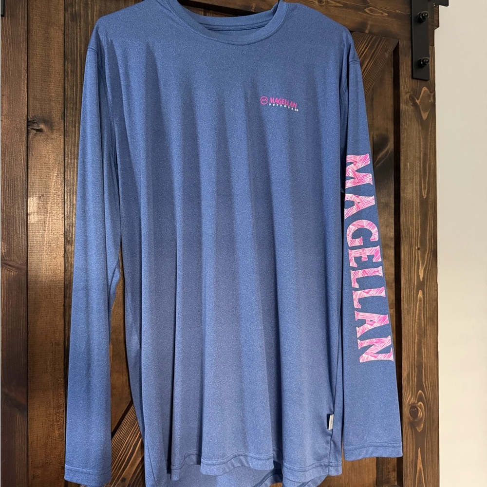 Magellan Women’s Outdoors Blue Boyfriend Fit Shirt